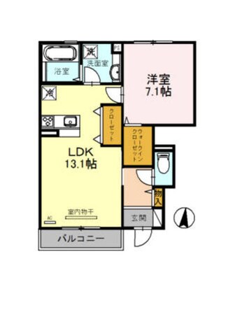 河内花園駅 徒歩17分 1階の物件間取画像